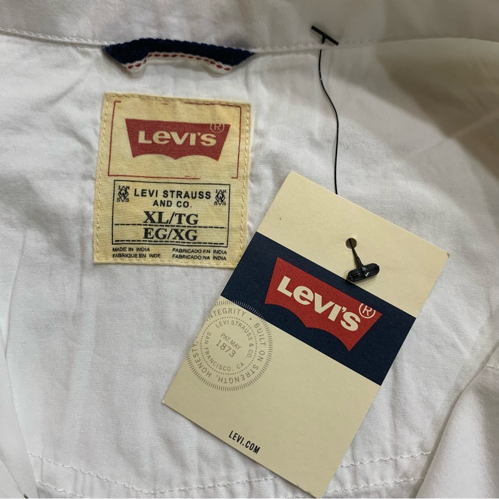 Levi’s retro White long sleeve shirt western XL NWT - Picture 4 of 8